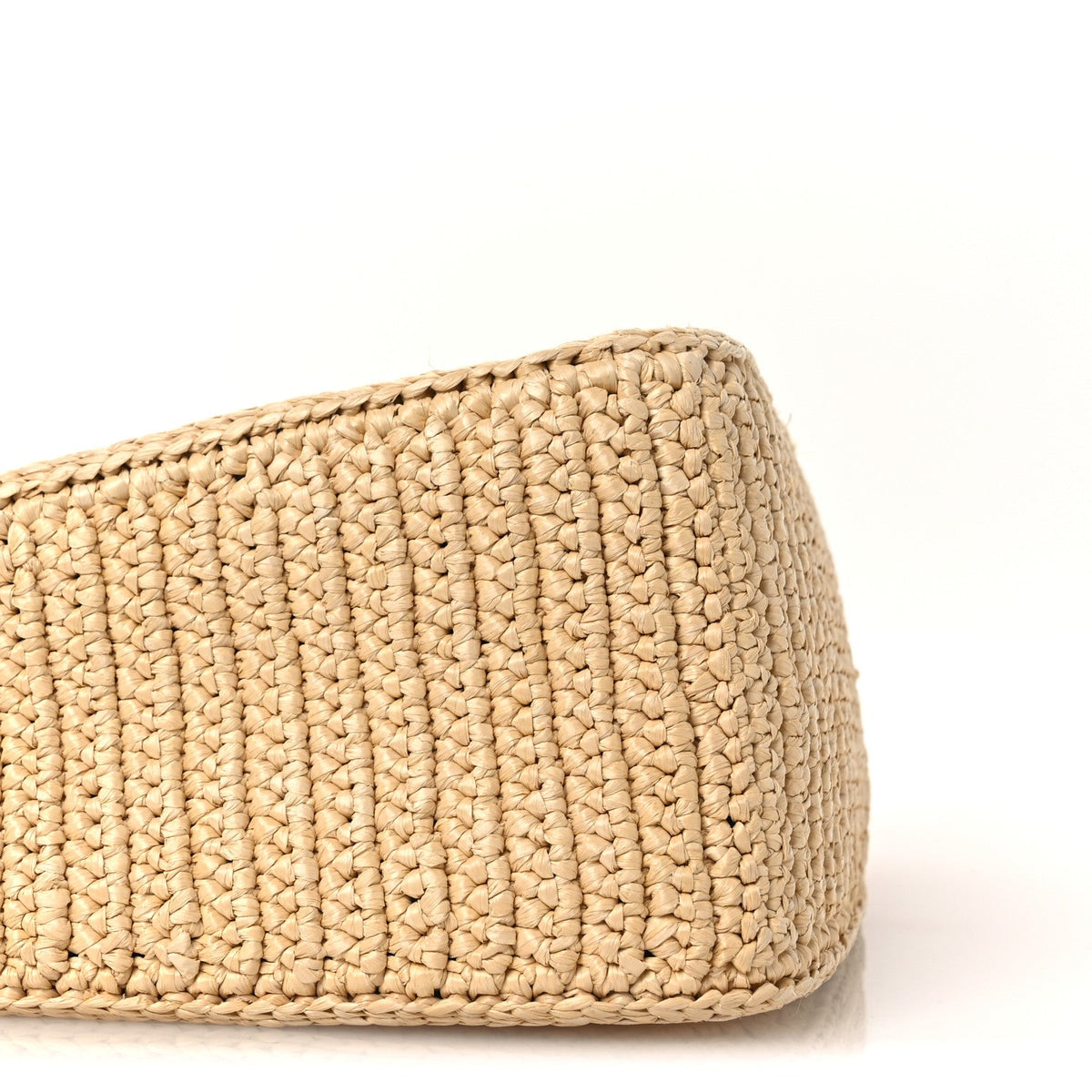 Yarn Raffia Effect Crochet Triangle Shoulder Bag Naturale