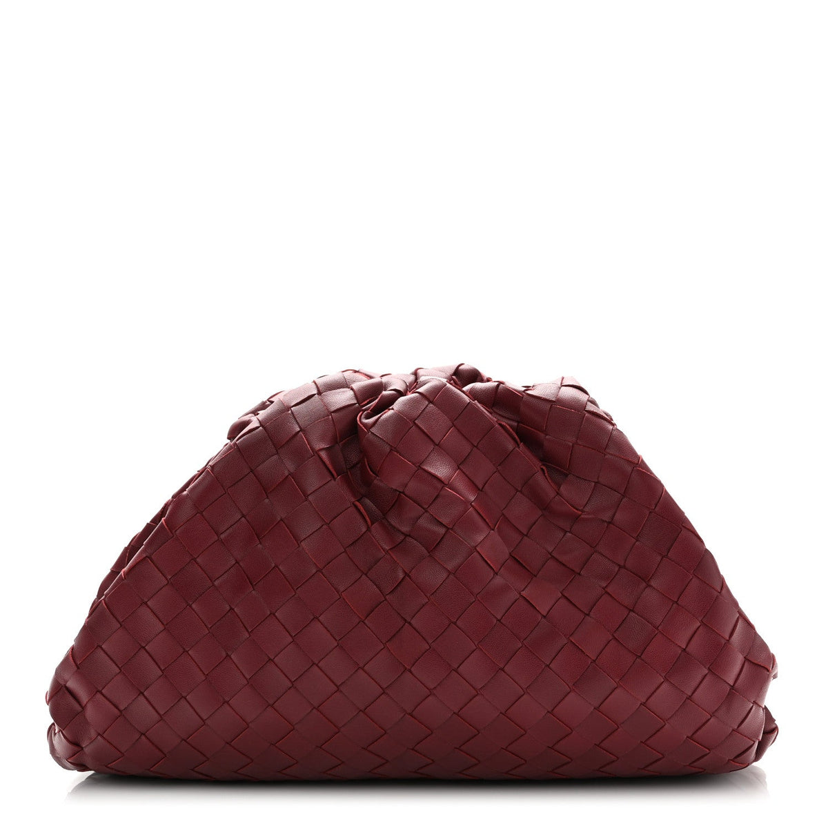 Nappa Maxi Intrecciato The Pouch Oversized Clutch Bordeaux