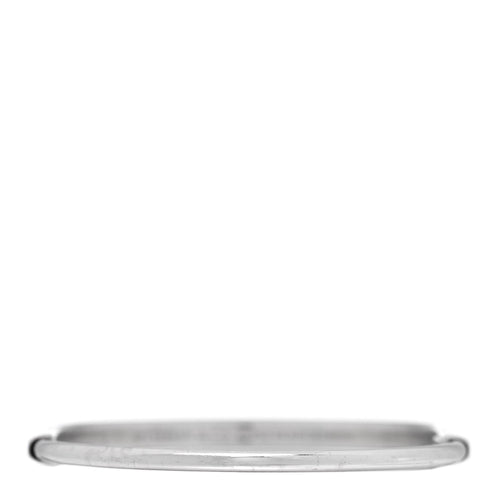 18K White Gold Lock Narrow Bangle Bracelet