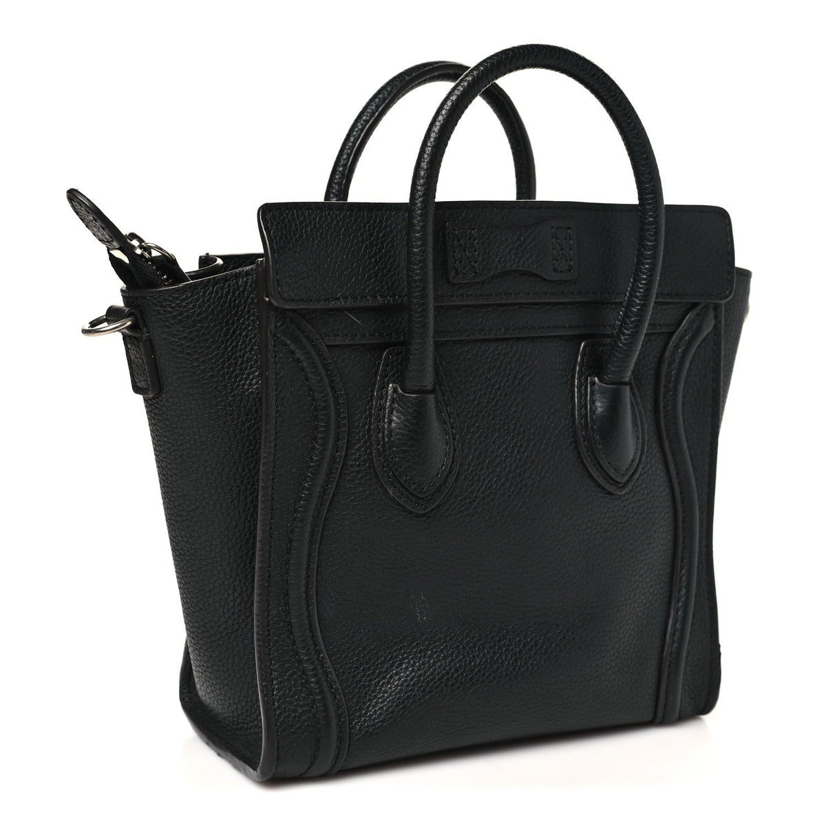 Pebbled Calfskin Nano Luggage Black