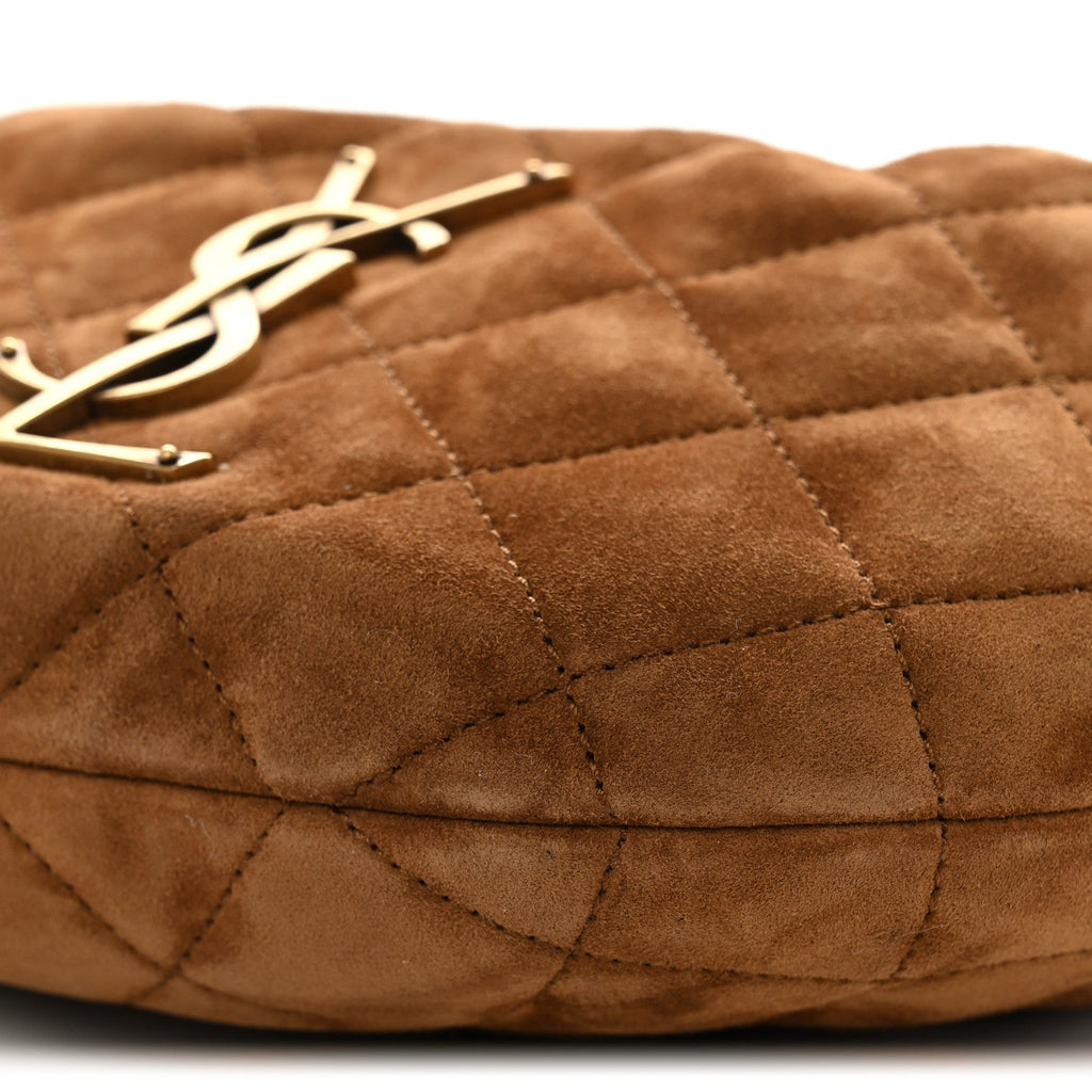 Suede Quilted Icarino Bag Cognac
