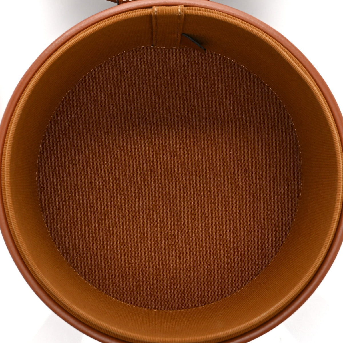 Calfskin Triomphe Canvas Medium Tambour Bag Tan
