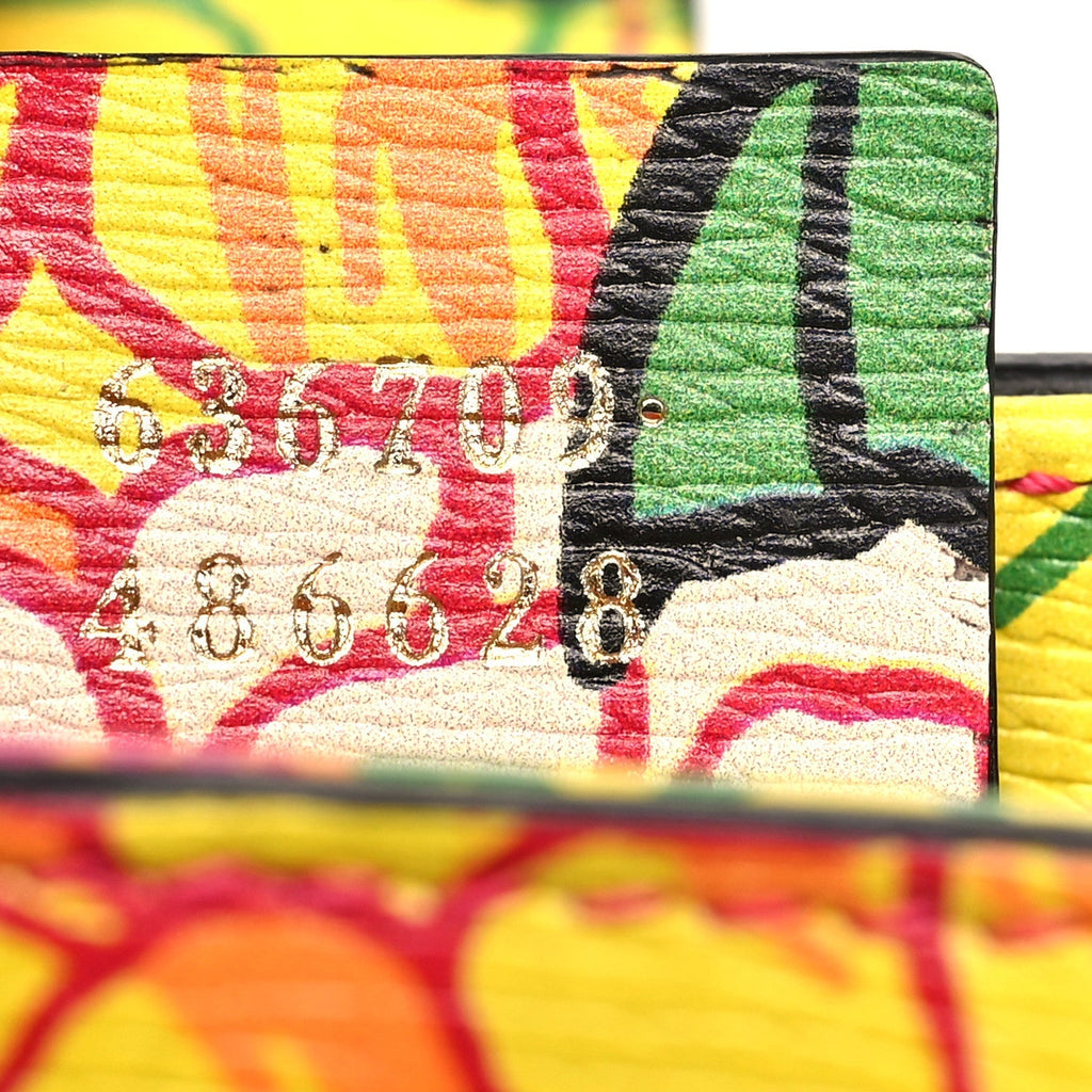 X KEN SCOTT Textured Calfskin Pomponica Print Small Jackie 1961 Hobo Multicolor Fuxia Pompon