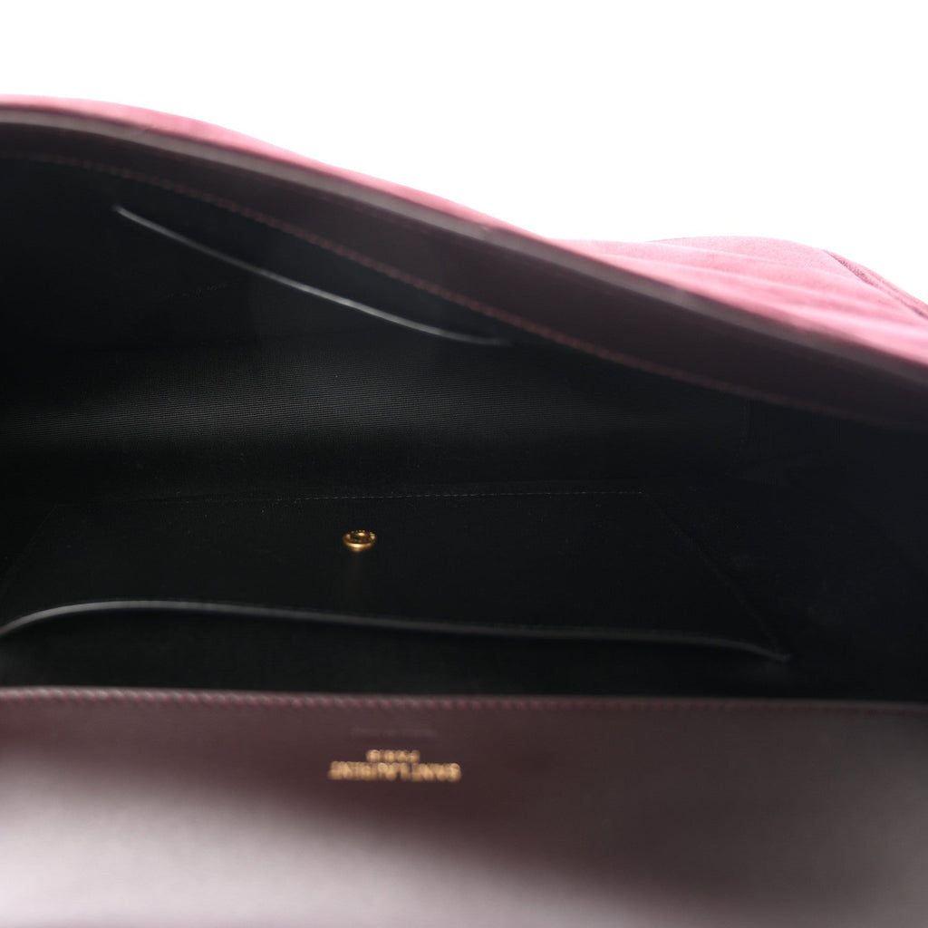 Suede Chevron Quilted Medium LouLou Smoky Burgundy