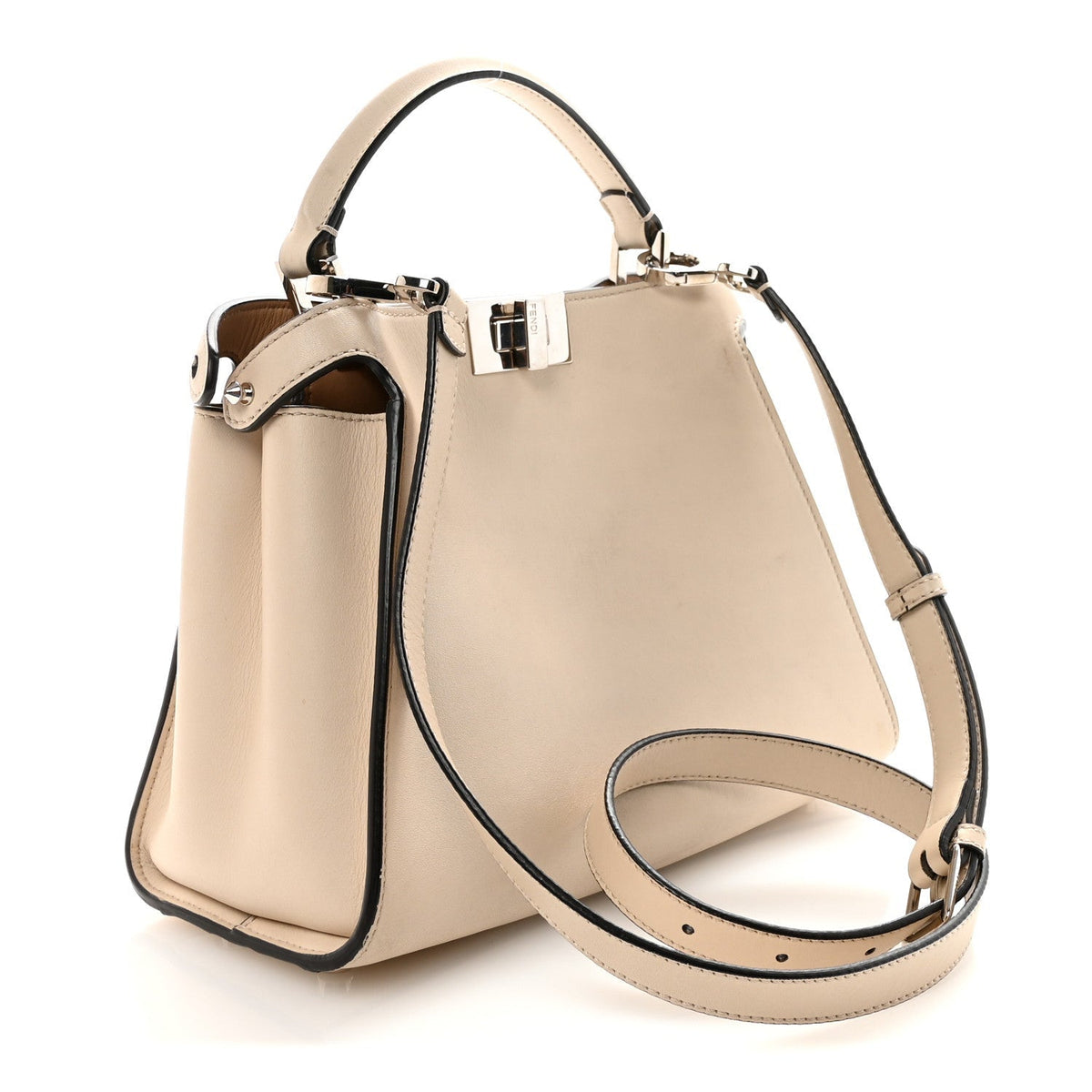 Vitello Tahiti Burro Bi-Color Medium Peekaboo Iconic Essentially Satchel Nuvola Rosa Bourbon