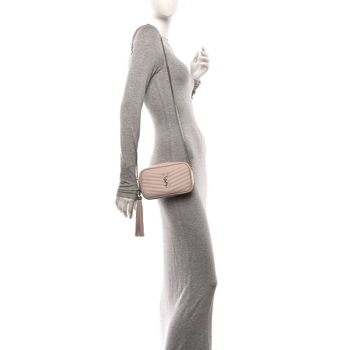 Grain De Poudre Matelasse Monogram Mini Lou Camera Bag Marble Pink
