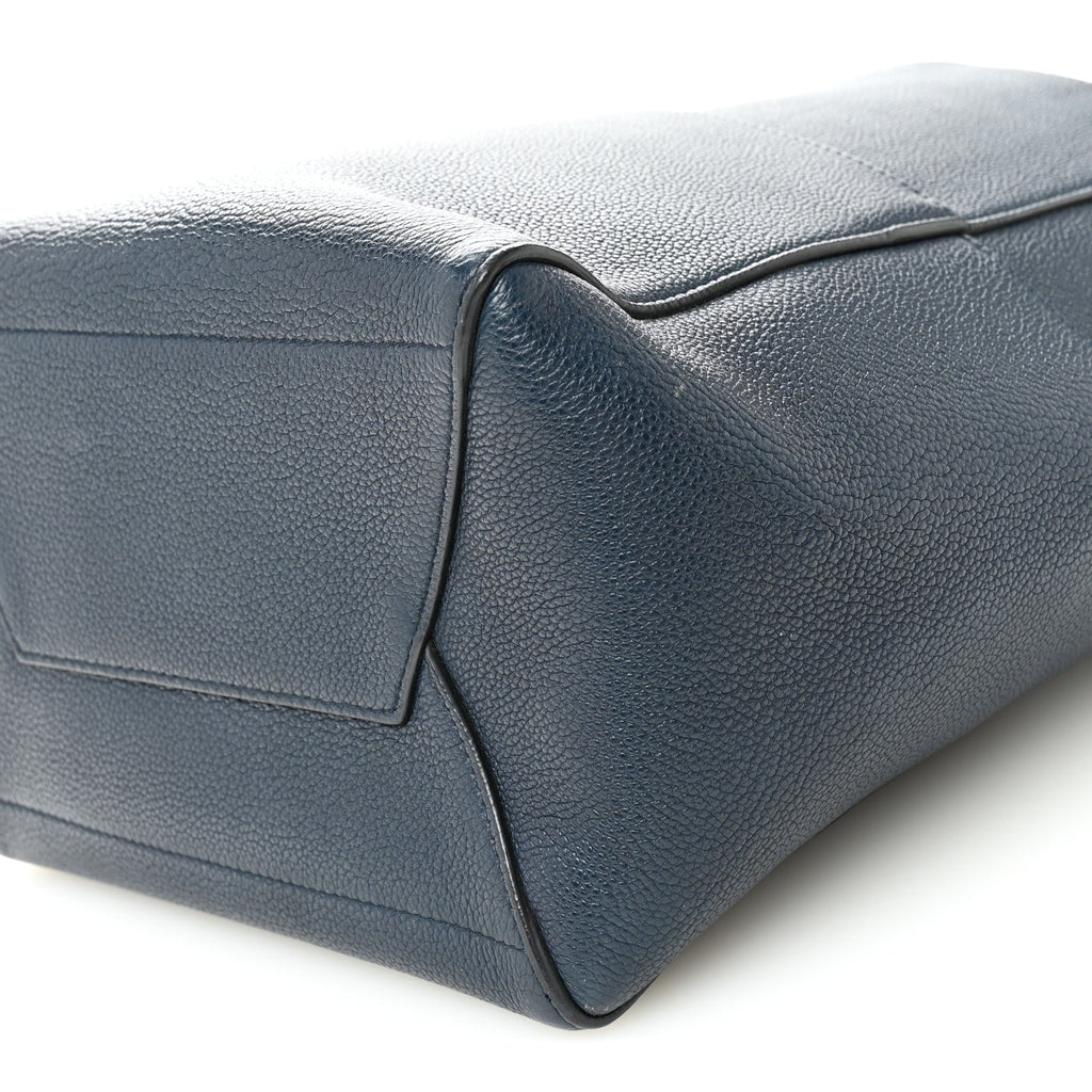 Goatskin Sangle Bucket Bag Blue