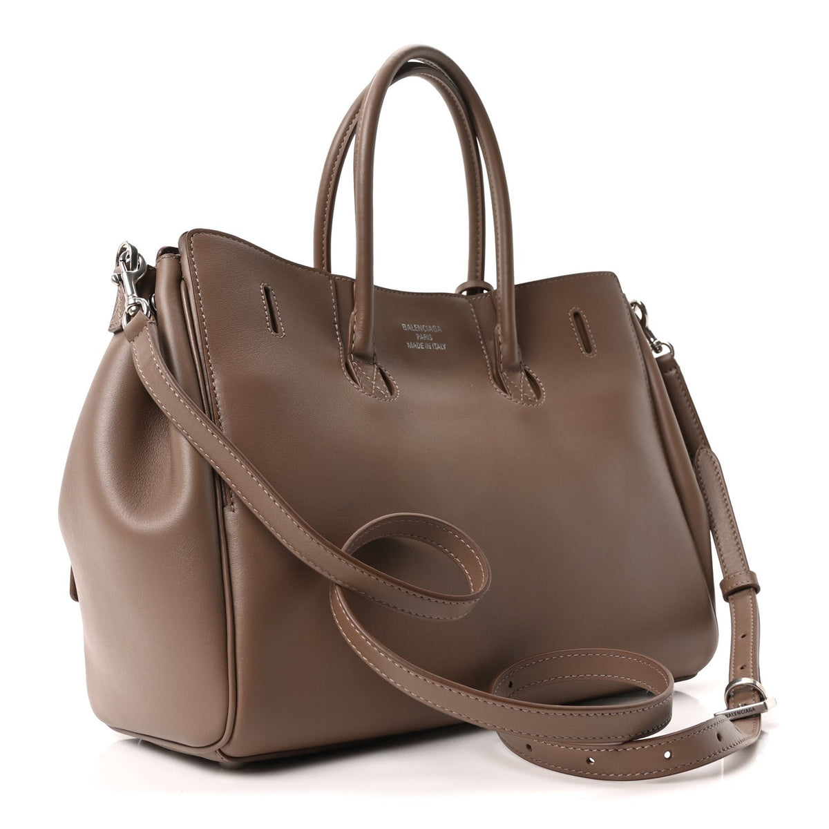 Smooth Calfskin Small Bel Air Carry All Bag Taupe Taupe