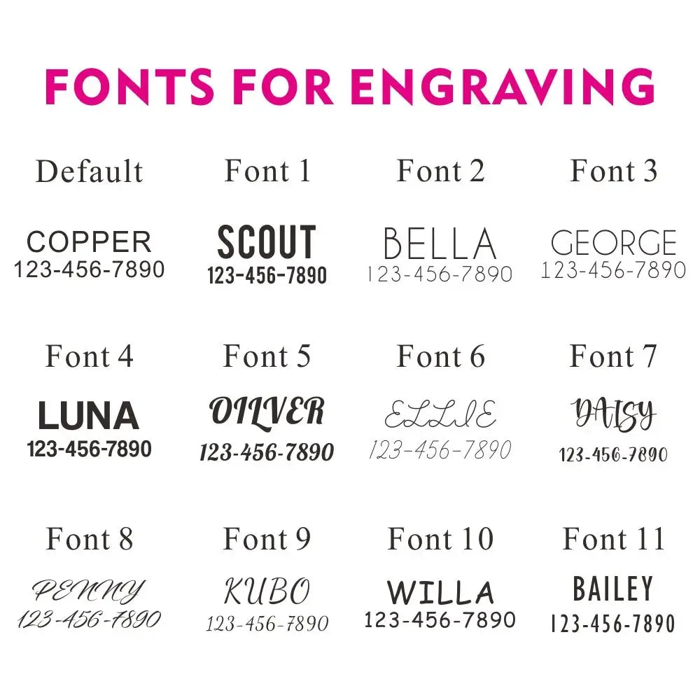 Personalized Dog Collars with Free Engraving & Matching Leashes