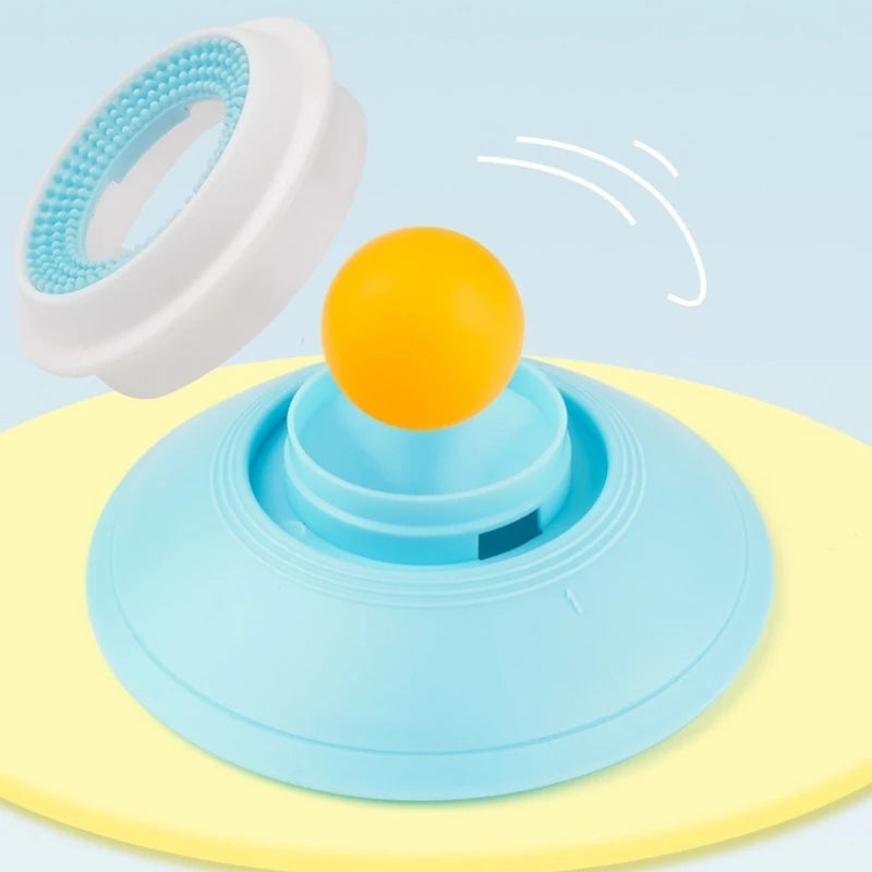 Interactive Dog Cat Licking Non-Slip Slow Feeder Bowl with Raised Ball Pet Liquid Food Calming Enrichment Toy Dog Feed Accessory