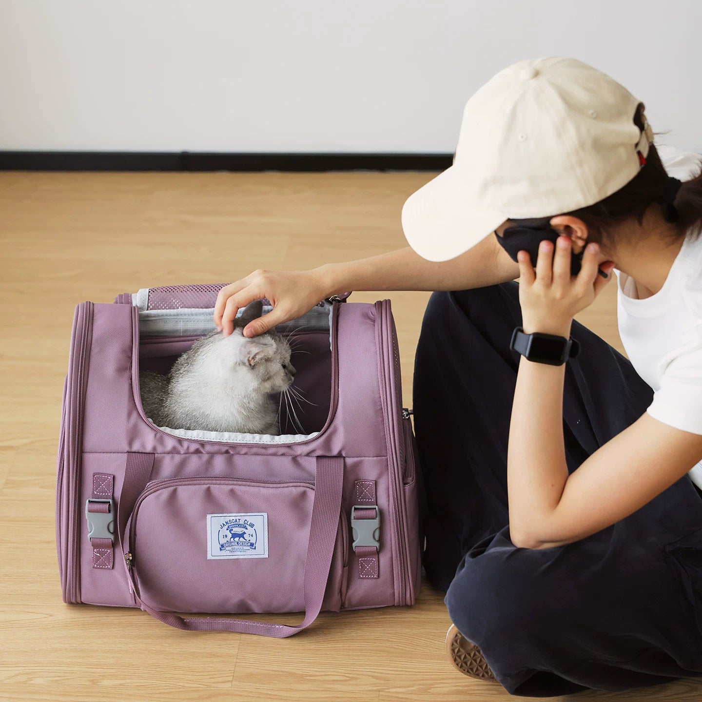 Ostracod cat bag, portable backpack for outdoor use, large cat carrying bag, breathable pet bag, cat cage, meow