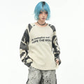 OV original/American camouflage raglan sleeve contrasting long sleeved T-shirt for men and women in autumn Boxy short and wide waffle top trend
