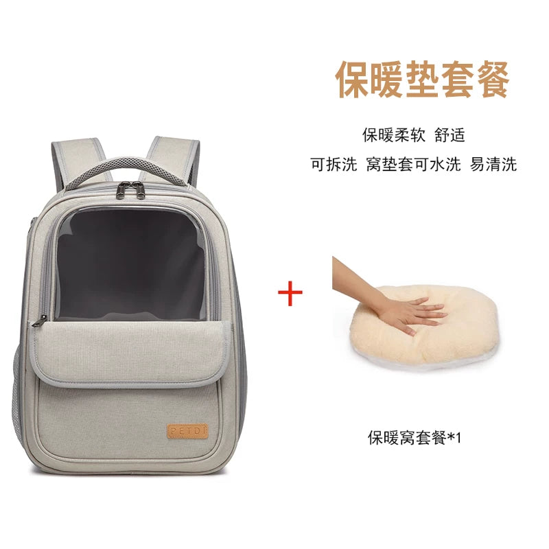 Ostracod cat bag portable outdoor cat backpack pet outdoor bag cat dog backpack breathable and stress resistant