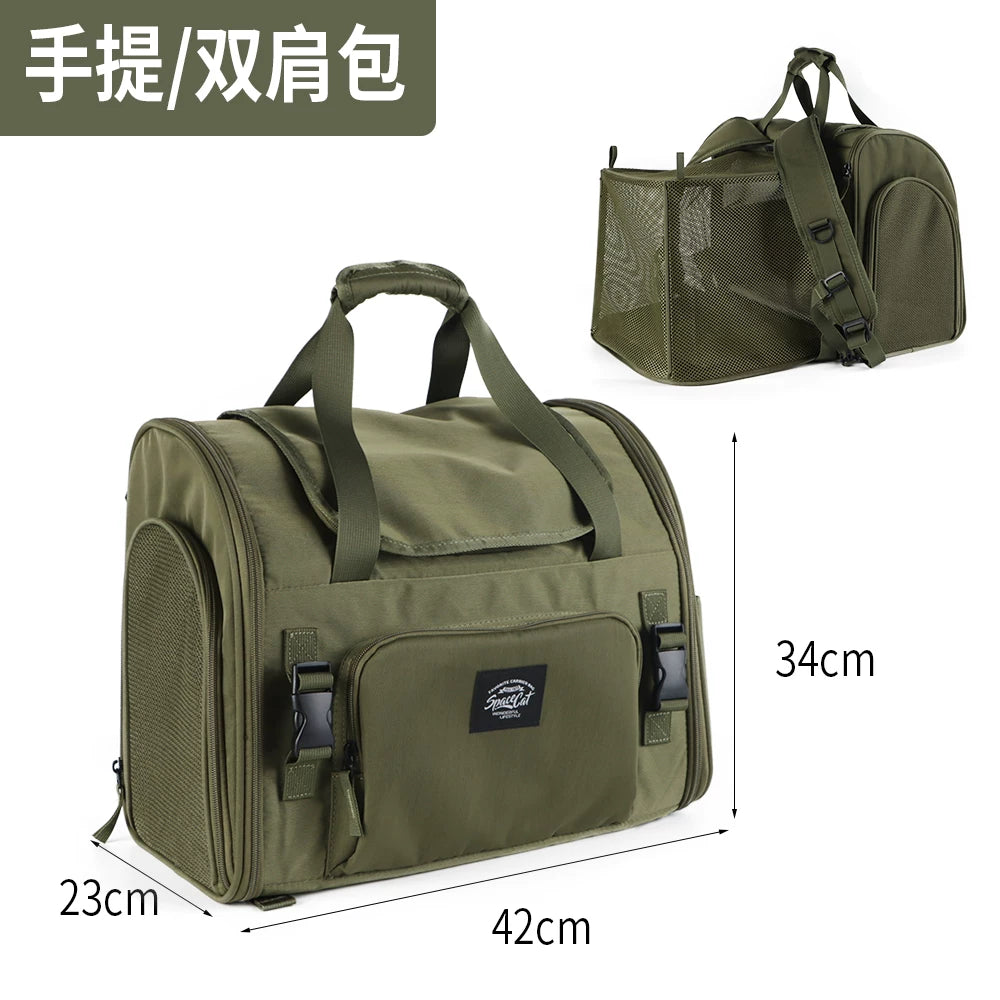 Ostracod cat backpack, portable pet backpack, large capacity with expandable cat backpack for outdoor use