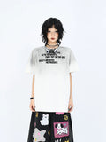 OV original/High Street American gradient tie dye Solona shoulder short sleeved T-shirt for men and women boxy version cool top