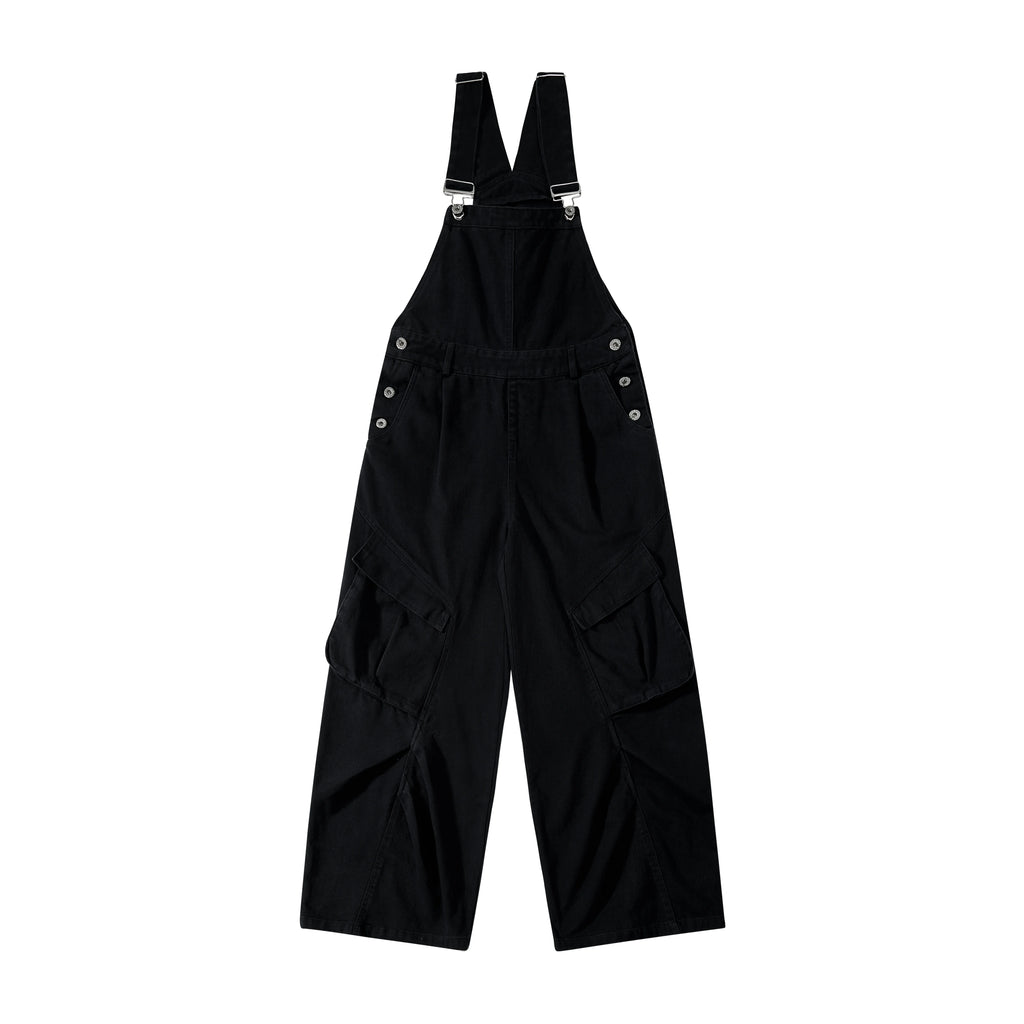 OV original American retro multi pocket workwear overalls men's and women's loose wide leg small casual jumpsuit pants