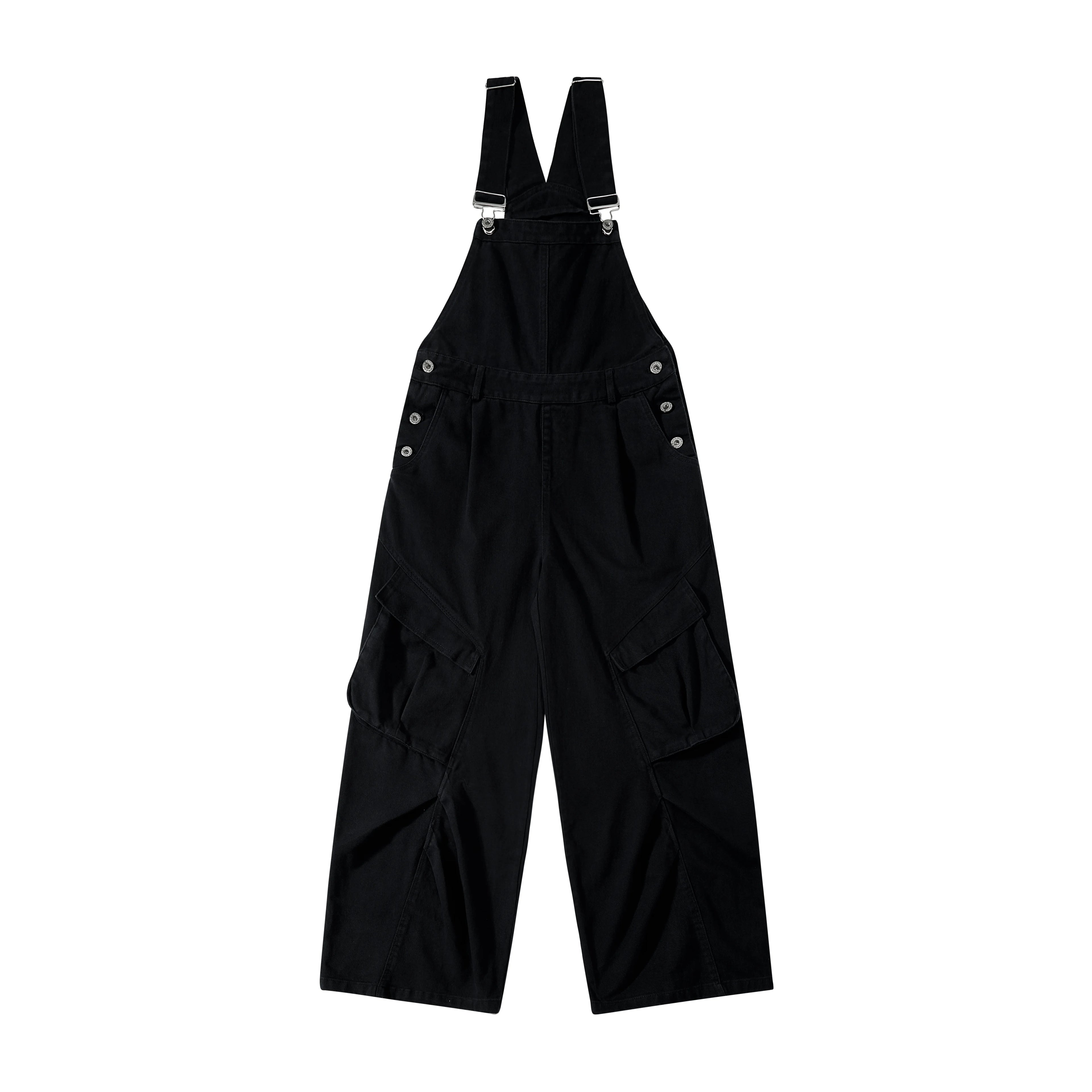 OV original American retro multi pocket workwear overalls men's and women's loose wide leg small casual jumpsuit pants