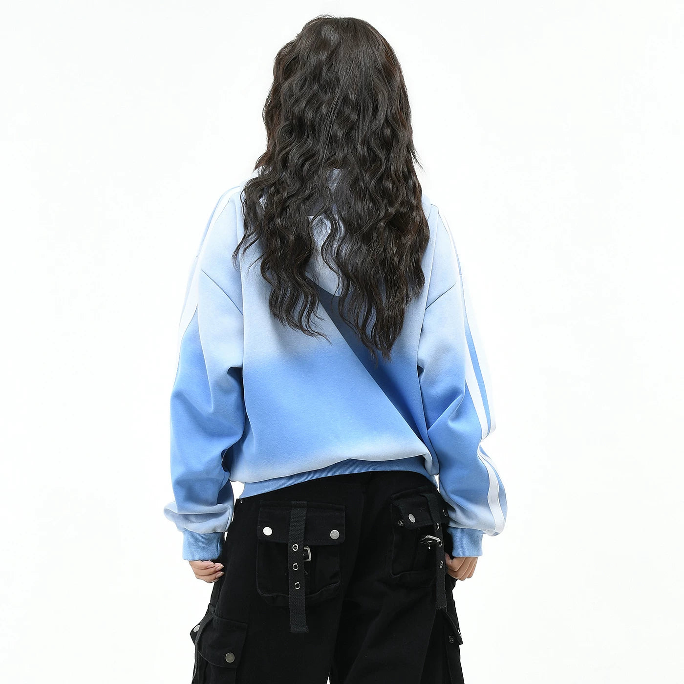 OV original American hip-hop band character print hooded sweatshirt for men and women in autumn loose short style tie dye jacket trend