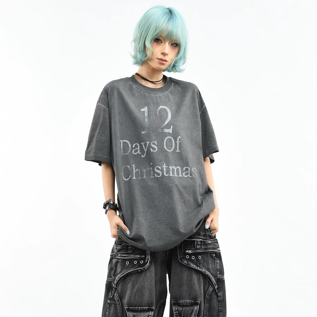 OV original American retro vintage dyed short sleeved T-shirt for men and women in summer loose vintage street style top trend