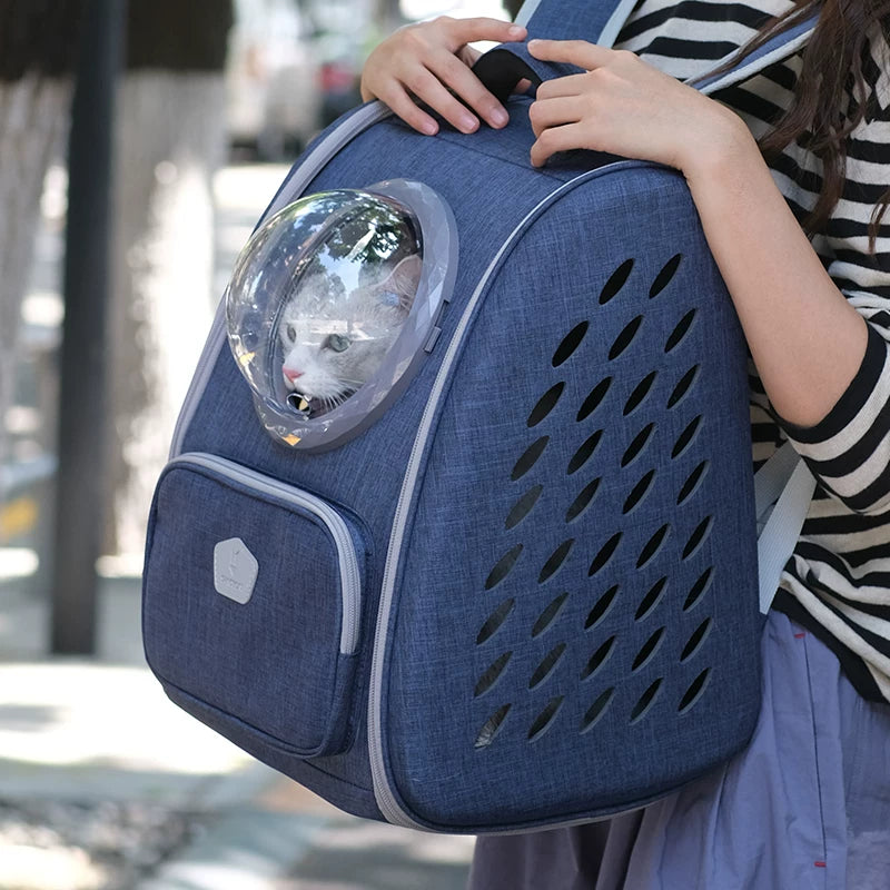 Ostracod summer breathable cat bag, portable outdoor cat backpack, cat outdoor bag, pet backpack, spacecraft