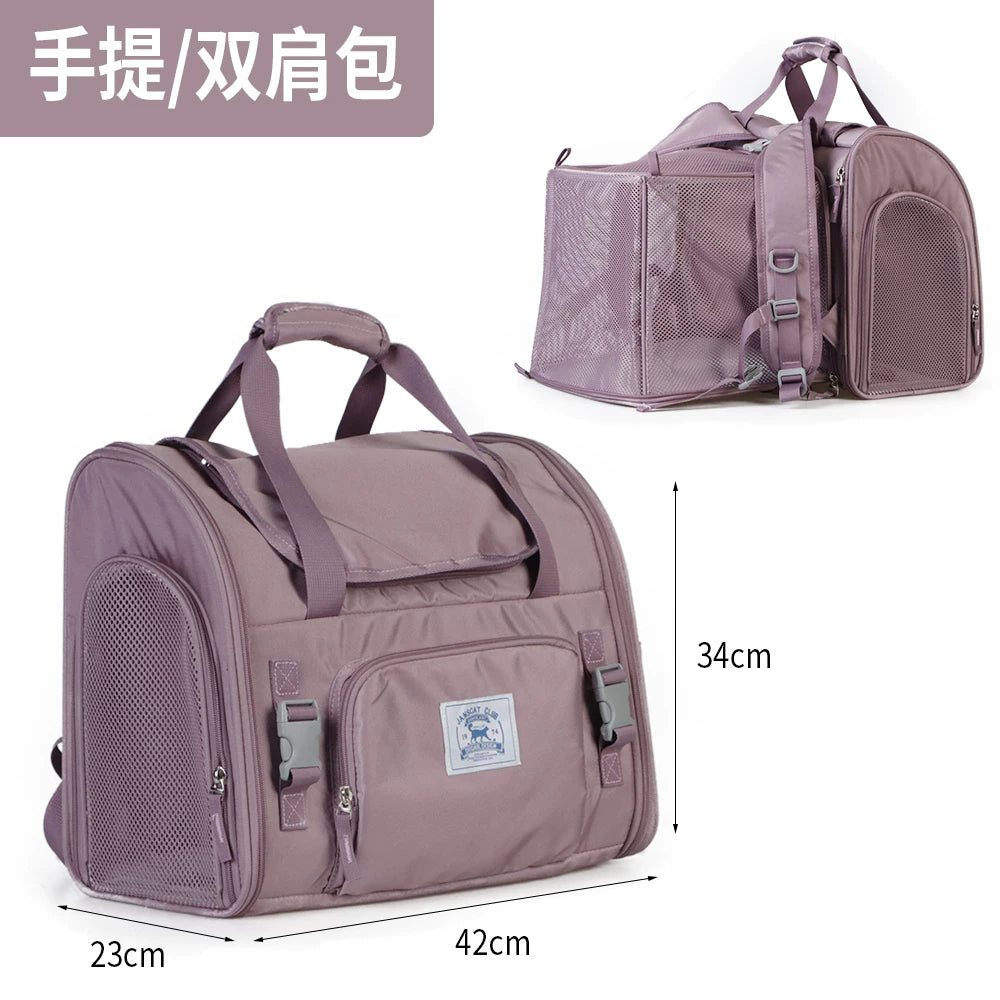 Ostracod cat bag, portable backpack for outdoor use, large cat carrying bag, breathable pet bag, cat cage, meow