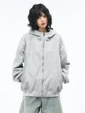 OV Original American Retro Three Dimensional Cut, Used Water Washed Hoodie, Women's Autumn Loose Casual Cardigan Coat