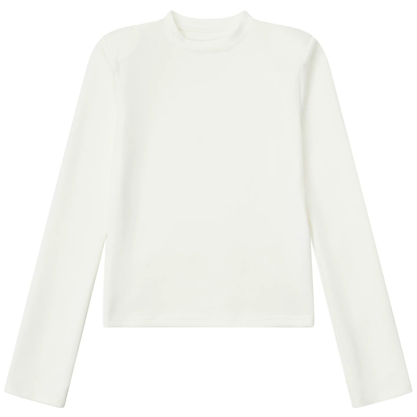 OV original/American slim fit solid color half high neck long sleeved T-shirt for women in autumn, short style shoulder pads, high-end feeling, base shirt trend