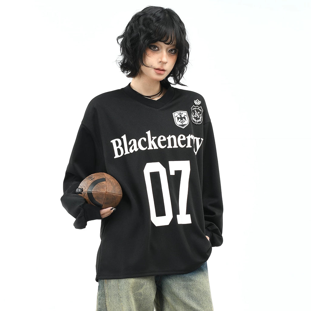 OV Original/American Retro Zexi Outdoor Sports Mesh Shirt for Men and Women Autumn Loose Casual Long Sleeve T-shirt