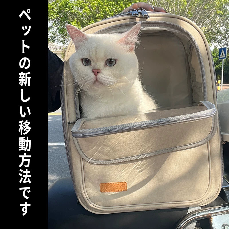 Ostracod cat bag portable outdoor cat backpack pet outdoor bag cat dog backpack breathable and stress resistant