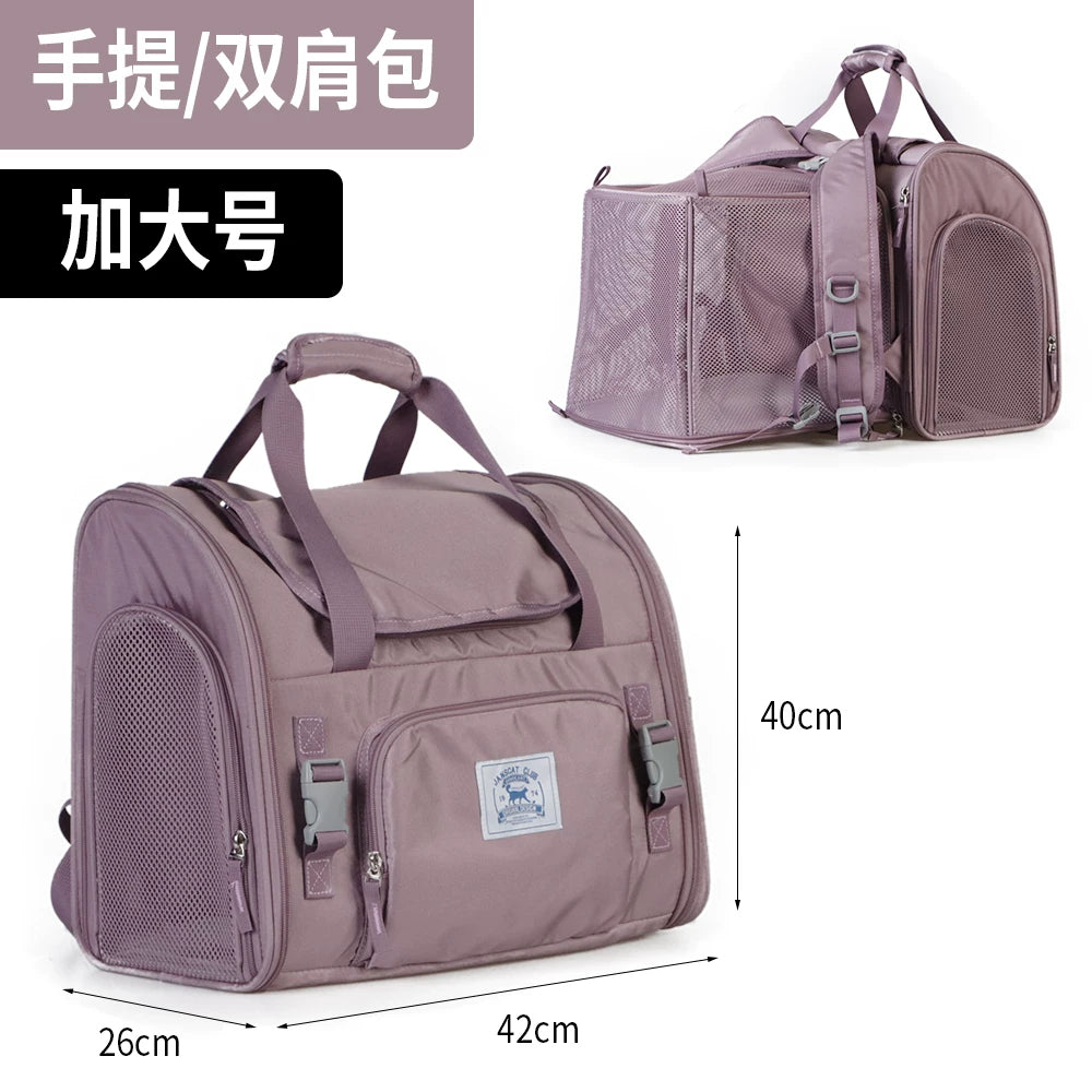 Ostracod cat bag, portable backpack for outdoor use, large cat carrying bag, breathable pet bag, cat cage, meow