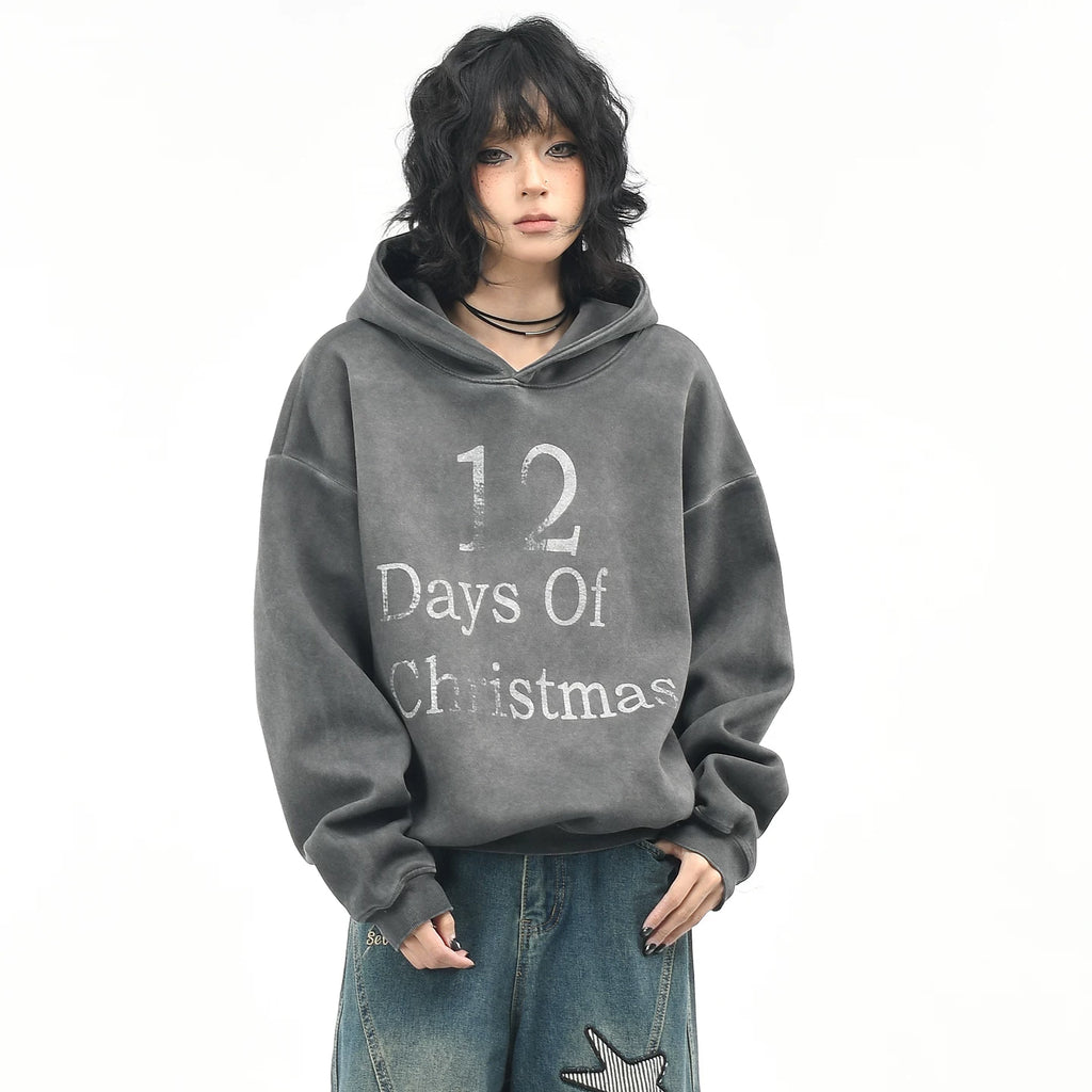 OV original American Hassout vintage dyed hooded sweatshirt for women in spring, loose casual short top trend on the streets