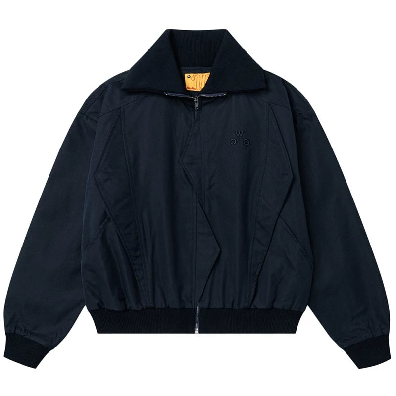 OV Original American Retro Irregular Access Control Design Collar Jacket Women's Autumn Loose Casual Jacket Top Men