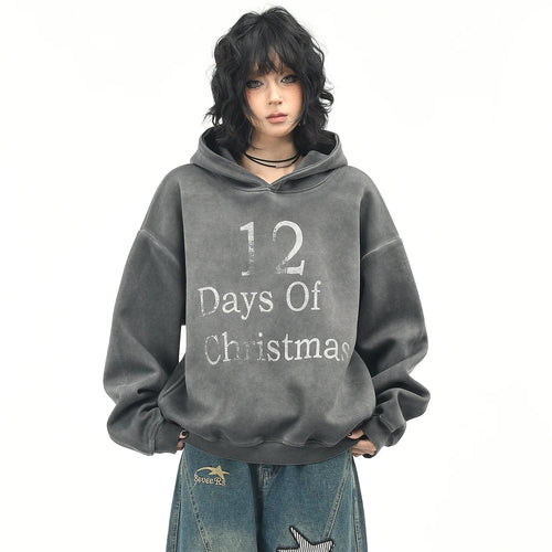OV original American Hassout vintage dyed hooded sweatshirt for women in spring, loose casual short top trend on the streets