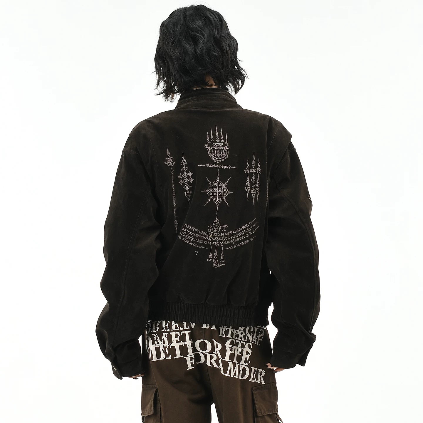 OV Original American Retro Leather Fleece Airplane Buckle Stand up Collar Short Down Jacket Women's Winter Thick Warm Thick Coat