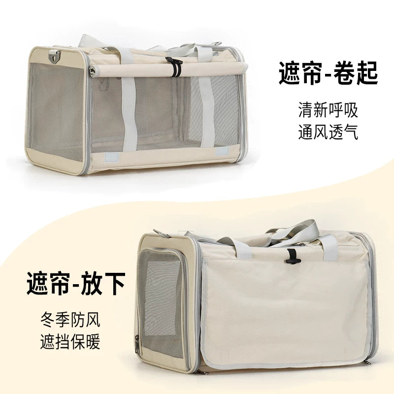 Ostracod cat bag portable outdoor cat backpack large breathable summer carry pet two cat sterilization bag