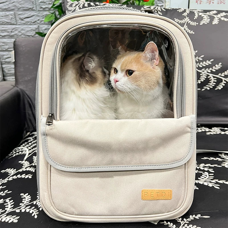 Ostracod cat bag portable outdoor cat backpack pet outdoor bag cat dog backpack breathable and stress resistant