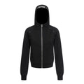 OV Original American 3D Nail Bead Embroidery Hoodie with Velvet for Women's Winter Slimming Short cardigan Warm Coat