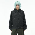 OV original American retro rivet multi pocket workwear jacket for men and women autumn deconstruction loose short lapel jacket