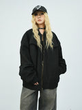 OV original autumn high street retro vintage workwear, baseball jacket, men's and women's American fashion brand loose standing collar jacket