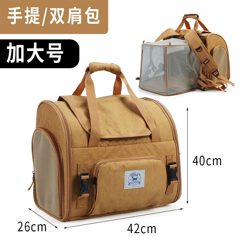 Ostracod cat backpack, portable pet backpack, large capacity with expandable cat backpack for outdoor use