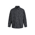 OV original American retro black checkered long sleeved shirt for women in spring, loose and high-end casual versatile shirt for men