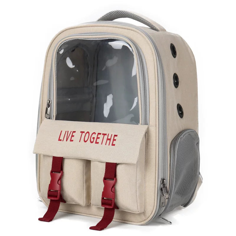 Ostracod cat bag portable outdoor cat backpack pet outdoor bag cat dog backpack breathable and stress resistant