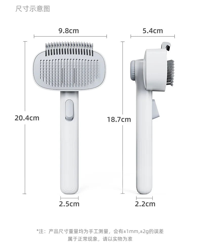 Stainless Steel Hair Comb for Cats and Dogs, for Removing Loose Hair and Detangling,Adjustable-Length Grooming Tool