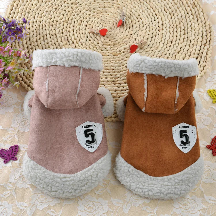 Dog Clothes Coat Small Dogs Luxury Jacket For Animal Winter Medium Dresses Soft Pet Clothing Designer Cute Motorcycle Style