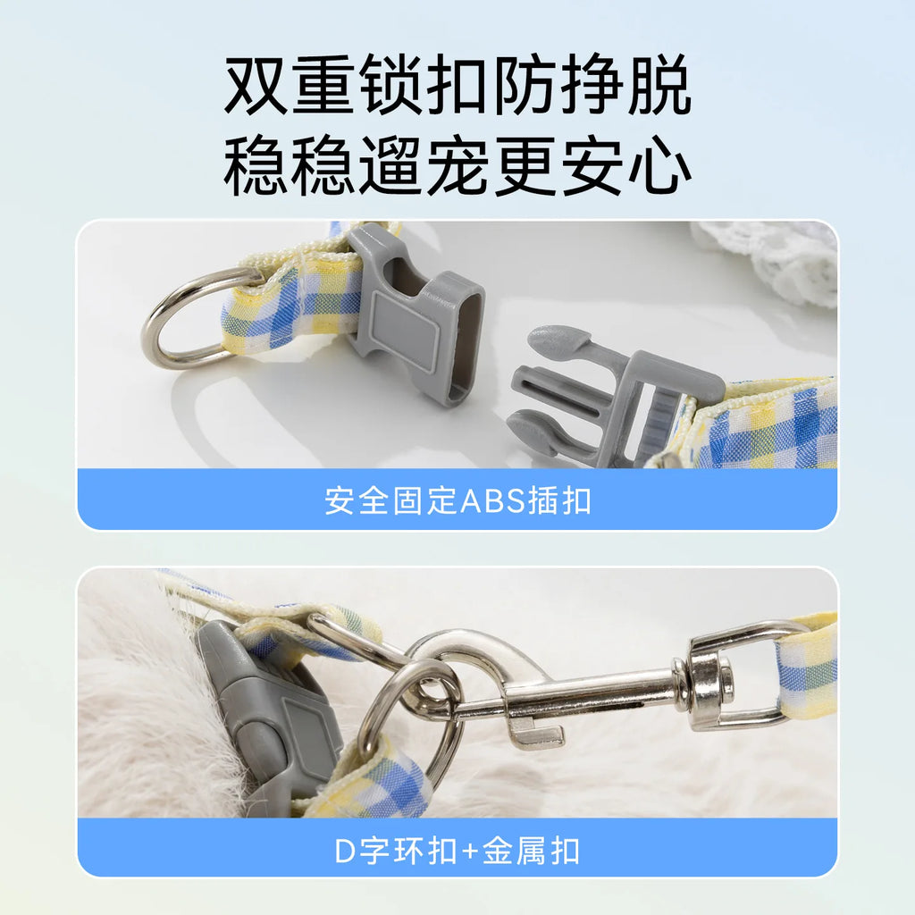Pet Spring and Summer Chest Harness for Walking Dogs Leash for Small and Medium-sized Dogs Teddy Vest