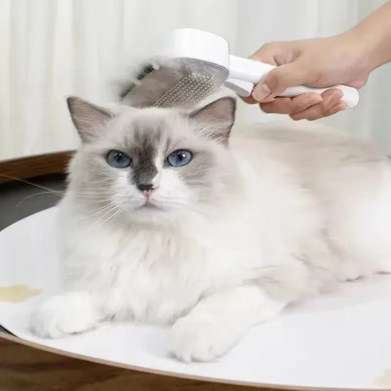 Stainless Steel Hair Comb for Cats and Dogs, for Removing Loose Hair and Detangling,Adjustable-Length Grooming Tool
