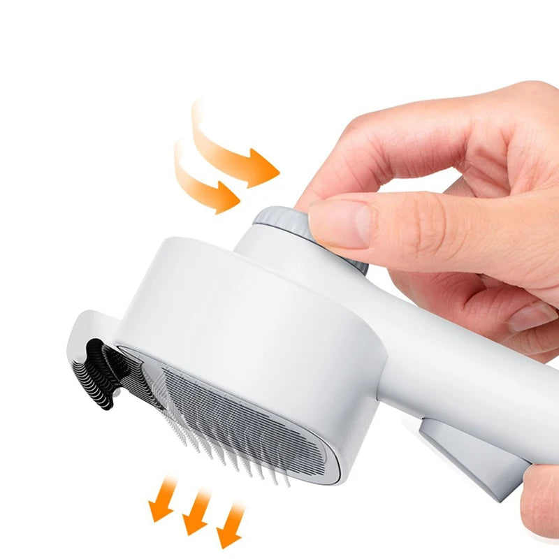 Stainless Steel Hair Comb for Cats and Dogs, for Removing Loose Hair and Detangling,Adjustable-Length Grooming Tool