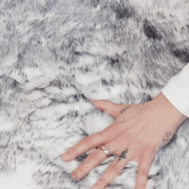 PupRug® Luxe Orthopedic Bed + Matching Waterproof Blanket  Bundle - Ultra Plush Arctic Fox