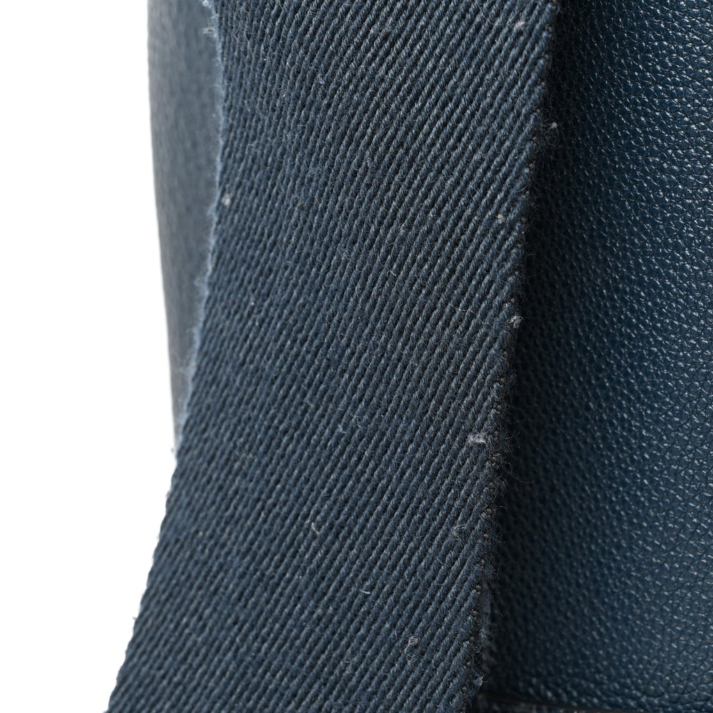 Goatskin Sangle Bucket Bag Blue