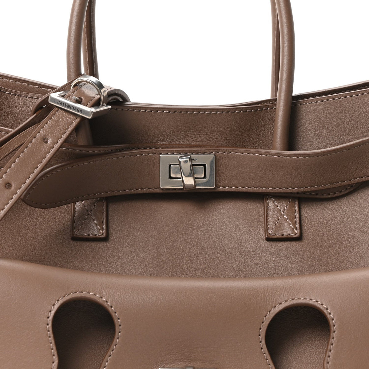 Smooth Calfskin Small Bel Air Carry All Bag Taupe Taupe